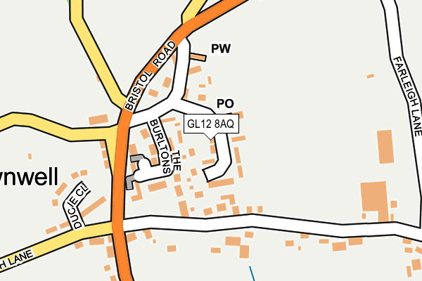GL12 8AQ map - OS OpenMap – Local (Ordnance Survey) GL12 8AQ map - OS OpenMap – Local (Ordnance Survey)