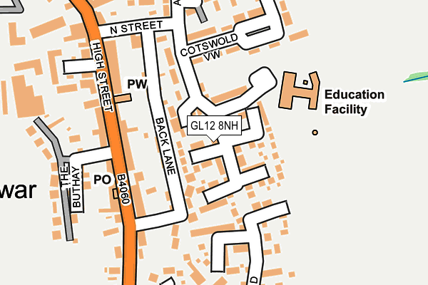 GL12 8NH map - OS OpenMap – Local (Ordnance Survey) GL12 8NH map - OS OpenMap – Local (Ordnance Survey)