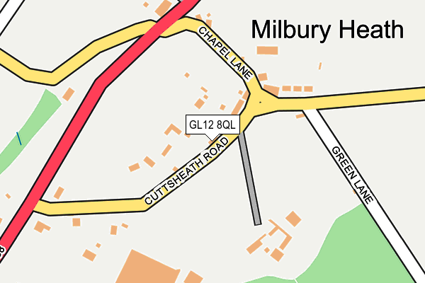 GL12 8QL map - OS OpenMap – Local (Ordnance Survey) GL12 8QL map - OS OpenMap – Local (Ordnance Survey)