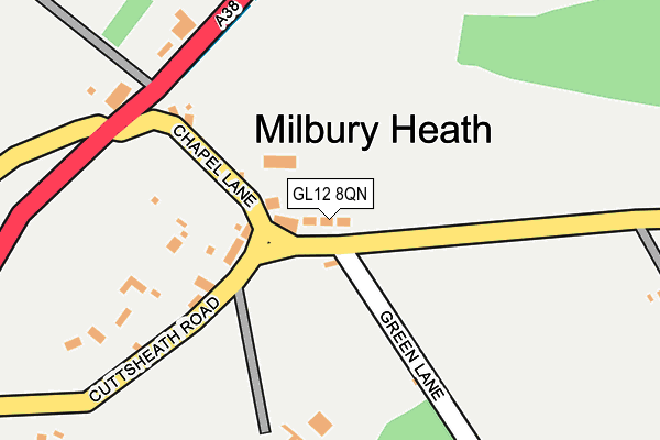GL12 8QN map - OS OpenMap – Local (Ordnance Survey) GL12 8QN map - OS OpenMap – Local (Ordnance Survey)