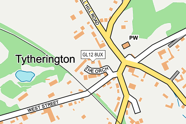GL12 8UX map - OS OpenMap – Local (Ordnance Survey) GL12 8UX map - OS OpenMap – Local (Ordnance Survey)