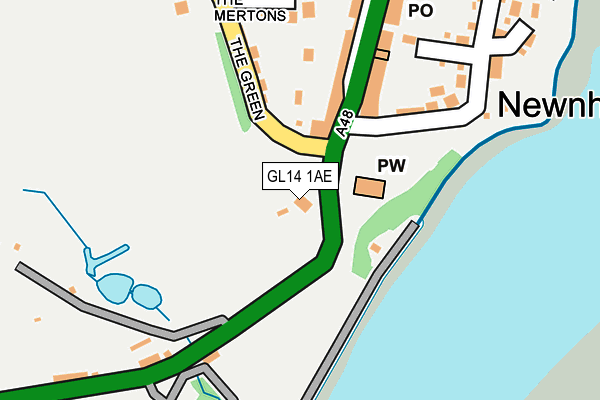 GL14 1AE map - OS OpenMap – Local (Ordnance Survey) GL14 1AE map - OS OpenMap – Local (Ordnance Survey)
