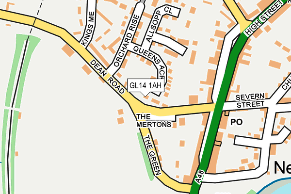 GL14 1AH map - OS OpenMap – Local (Ordnance Survey) GL14 1AH map - OS OpenMap – Local (Ordnance Survey)