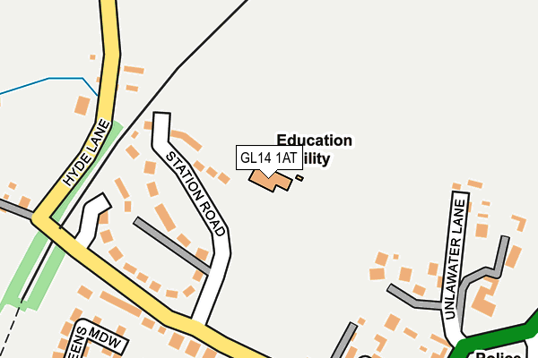 GL14 1AT map - OS OpenMap – Local (Ordnance Survey) GL14 1AT map - OS OpenMap – Local (Ordnance Survey)
