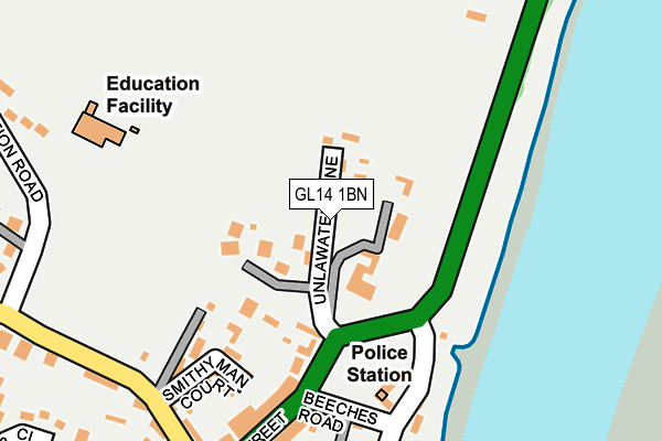 GL14 1BN map - OS OpenMap – Local (Ordnance Survey) GL14 1BN map - OS OpenMap – Local (Ordnance Survey)