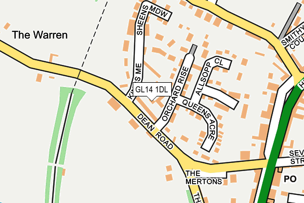 GL14 1DL map - OS OpenMap – Local (Ordnance Survey) GL14 1DL map - OS OpenMap – Local (Ordnance Survey)