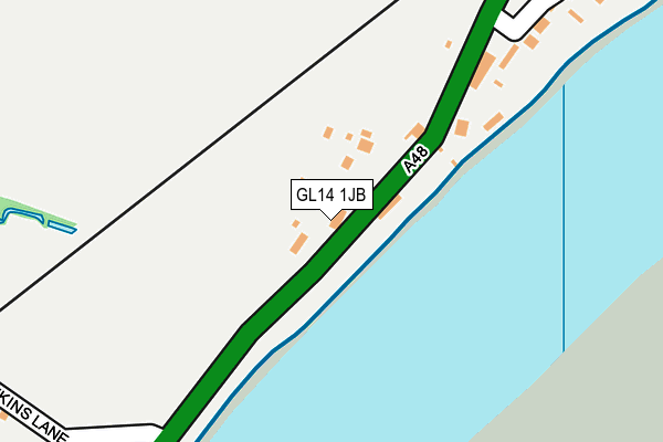 GL14 1JB map - OS OpenMap – Local (Ordnance Survey) GL14 1JB map - OS OpenMap – Local (Ordnance Survey)