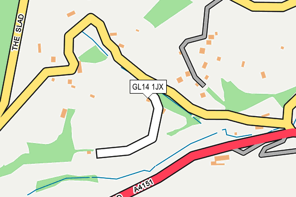 GL14 1JX map - OS OpenMap – Local (Ordnance Survey) GL14 1JX map - OS OpenMap – Local (Ordnance Survey)