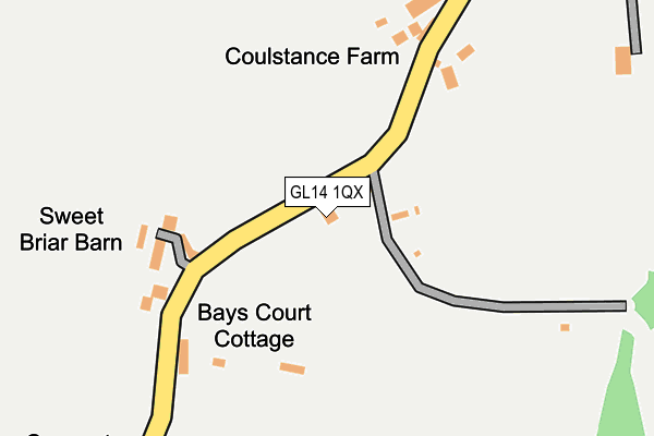 GL14 1QX map - OS OpenMap – Local (Ordnance Survey) GL14 1QX map - OS OpenMap – Local (Ordnance Survey)