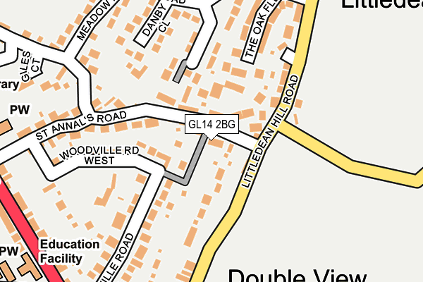 GL14 2BG map - OS OpenMap – Local (Ordnance Survey) GL14 2BG map - OS OpenMap – Local (Ordnance Survey)