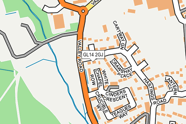 GL14 2GJ map - OS OpenMap – Local (Ordnance Survey) GL14 2GJ map - OS OpenMap – Local (Ordnance Survey)