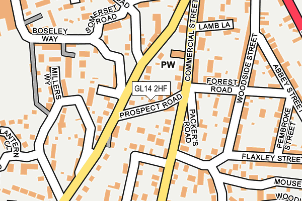 GL14 2HF map - OS OpenMap – Local (Ordnance Survey) GL14 2HF map - OS OpenMap – Local (Ordnance Survey)