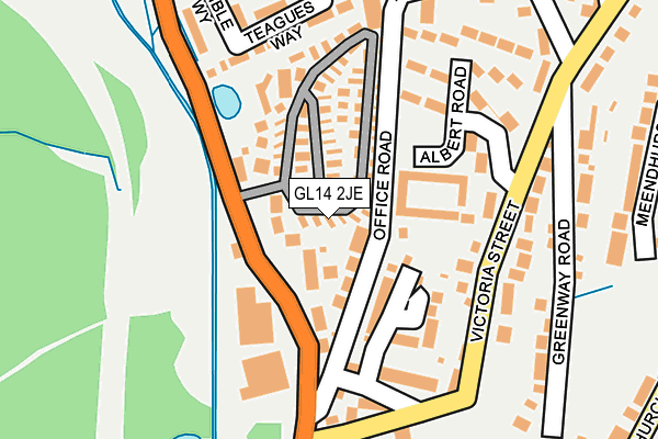GL14 2JE map - OS OpenMap – Local (Ordnance Survey) GL14 2JE map - OS OpenMap – Local (Ordnance Survey)