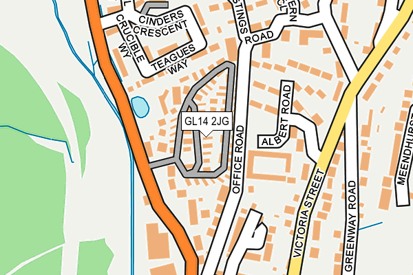 GL14 2JG map - OS OpenMap – Local (Ordnance Survey) GL14 2JG map - OS OpenMap – Local (Ordnance Survey)