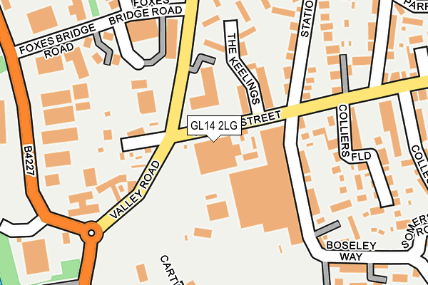 GL14 2LG map - OS OpenMap – Local (Ordnance Survey) GL14 2LG map - OS OpenMap – Local (Ordnance Survey)