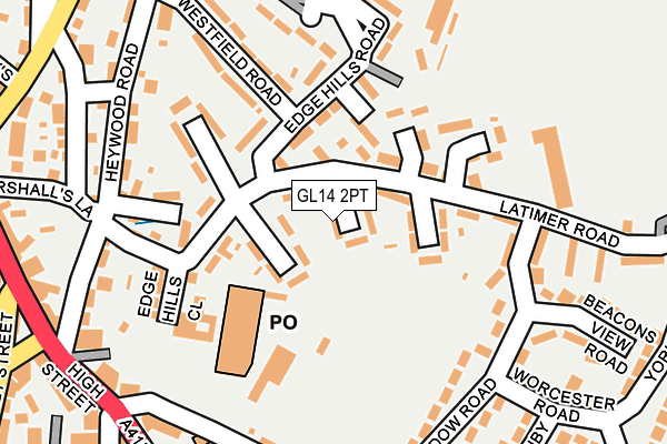 GL14 2PT map - OS OpenMap – Local (Ordnance Survey) GL14 2PT map - OS OpenMap – Local (Ordnance Survey)