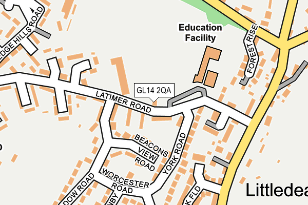 GL14 2QA map - OS OpenMap – Local (Ordnance Survey) GL14 2QA map - OS OpenMap – Local (Ordnance Survey)