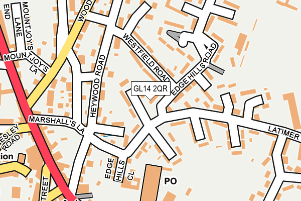 GL14 2QR map - OS OpenMap – Local (Ordnance Survey) GL14 2QR map - OS OpenMap – Local (Ordnance Survey)