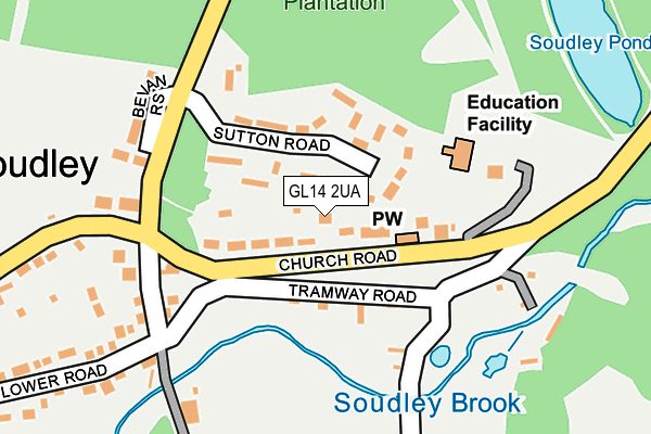 GL14 2UA map - OS OpenMap – Local (Ordnance Survey) GL14 2UA map - OS OpenMap – Local (Ordnance Survey)