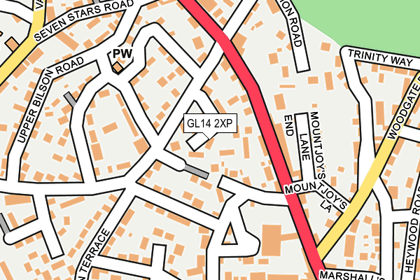 GL14 2XP map - OS OpenMap – Local (Ordnance Survey) GL14 2XP map - OS OpenMap – Local (Ordnance Survey)