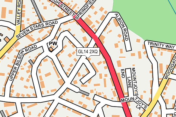GL14 2XQ map - OS OpenMap – Local (Ordnance Survey) GL14 2XQ map - OS OpenMap – Local (Ordnance Survey)