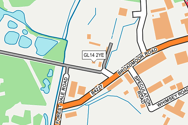 GL14 2YE map - OS OpenMap – Local (Ordnance Survey) GL14 2YE map - OS OpenMap – Local (Ordnance Survey)