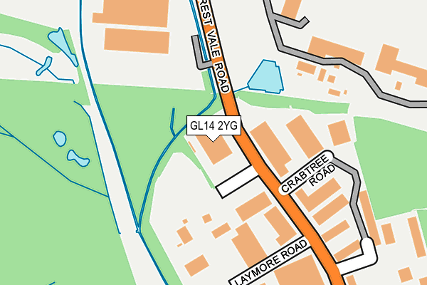 GL14 2YG map - OS OpenMap – Local (Ordnance Survey) GL14 2YG map - OS OpenMap – Local (Ordnance Survey)