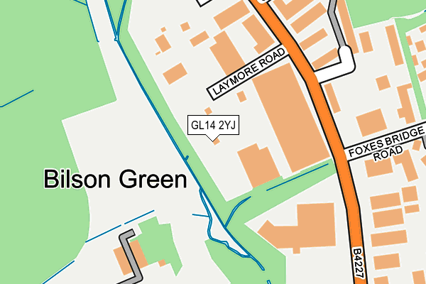 GL14 2YJ map - OS OpenMap – Local (Ordnance Survey) GL14 2YJ map - OS OpenMap – Local (Ordnance Survey)