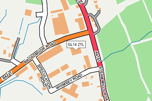 GL14 2YL map - OS OpenMap – Local (Ordnance Survey) GL14 2YL map - OS OpenMap – Local (Ordnance Survey)