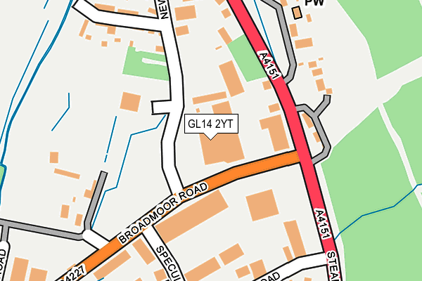 GL14 2YT map - OS OpenMap – Local (Ordnance Survey) GL14 2YT map - OS OpenMap – Local (Ordnance Survey)