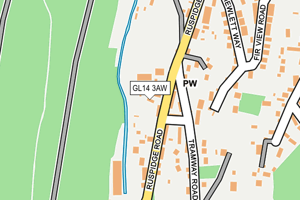 GL14 3AW map - OS OpenMap – Local (Ordnance Survey) GL14 3AW map - OS OpenMap – Local (Ordnance Survey)
