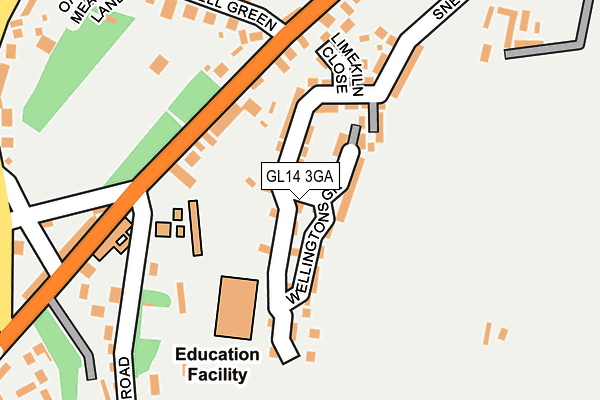 GL14 3GA map - OS OpenMap – Local (Ordnance Survey) GL14 3GA map - OS OpenMap – Local (Ordnance Survey)