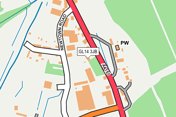 GL14 3JB map - OS OpenMap – Local (Ordnance Survey) GL14 3JB map - OS OpenMap – Local (Ordnance Survey)