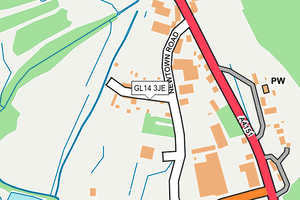 GL14 3JE map - OS OpenMap – Local (Ordnance Survey) GL14 3JE map - OS OpenMap – Local (Ordnance Survey)