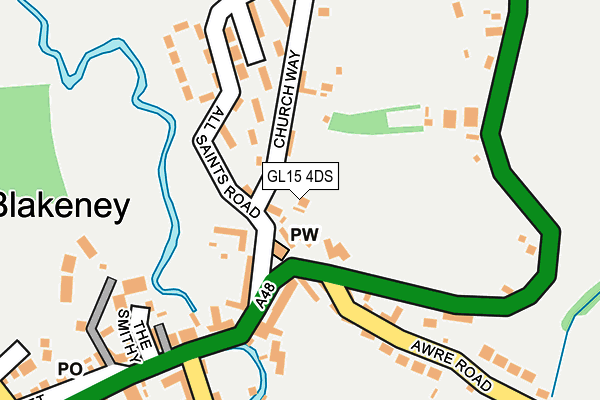 GL15 4DS map - OS OpenMap – Local (Ordnance Survey) GL15 4DS map - OS OpenMap – Local (Ordnance Survey)