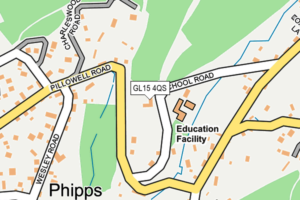 GL15 4QS map - OS OpenMap – Local (Ordnance Survey) GL15 4QS map - OS OpenMap – Local (Ordnance Survey)