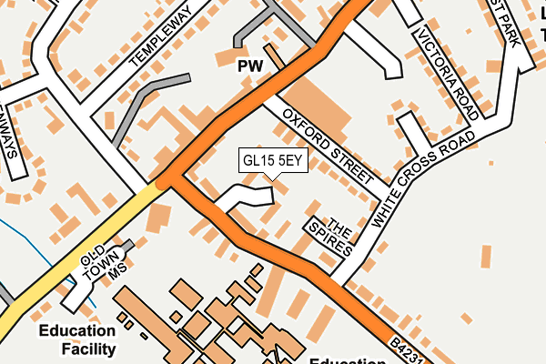 GL15 5EY map - OS OpenMap – Local (Ordnance Survey) GL15 5EY map - OS OpenMap – Local (Ordnance Survey)