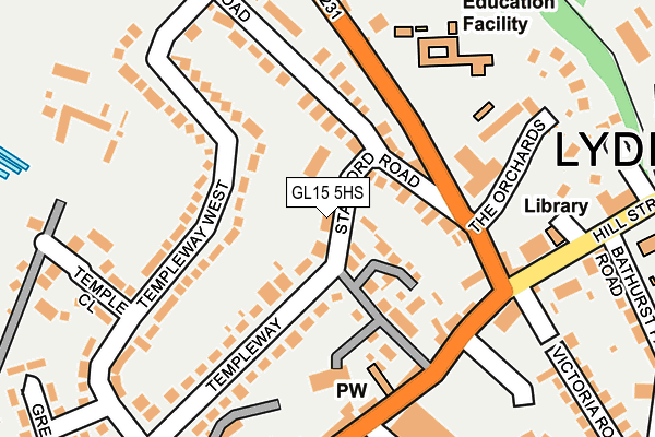 GL15 5HS map - OS OpenMap – Local (Ordnance Survey) GL15 5HS map - OS OpenMap – Local (Ordnance Survey)