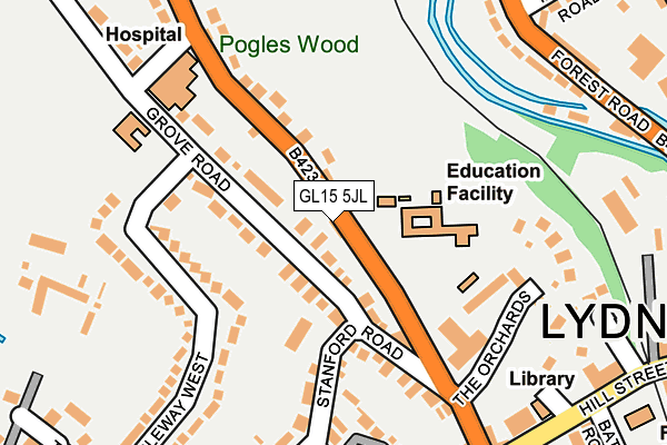 GL15 5JL map - OS OpenMap – Local (Ordnance Survey) GL15 5JL map - OS OpenMap – Local (Ordnance Survey)