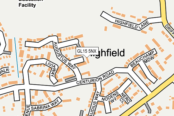 GL15 5NX map - OS OpenMap – Local (Ordnance Survey) GL15 5NX map - OS OpenMap – Local (Ordnance Survey)