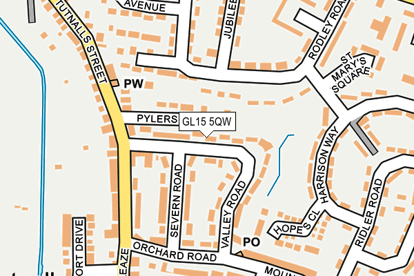 GL15 5QW map - OS OpenMap – Local (Ordnance Survey) GL15 5QW map - OS OpenMap – Local (Ordnance Survey)
