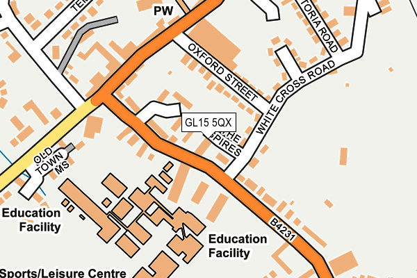 GL15 5QX map - OS OpenMap – Local (Ordnance Survey) GL15 5QX map - OS OpenMap – Local (Ordnance Survey)