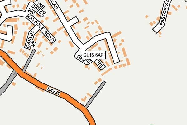 GL15 6AP map - OS OpenMap – Local (Ordnance Survey) GL15 6AP map - OS OpenMap – Local (Ordnance Survey)