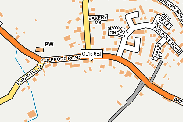 GL15 6EJ map - OS OpenMap – Local (Ordnance Survey) GL15 6EJ map - OS OpenMap – Local (Ordnance Survey)