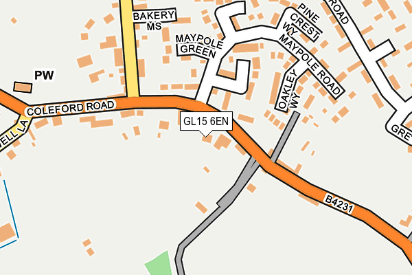 GL15 6EN map - OS OpenMap – Local (Ordnance Survey) GL15 6EN map - OS OpenMap – Local (Ordnance Survey)