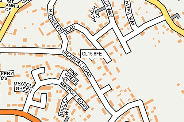 GL15 6FE map - OS OpenMap – Local (Ordnance Survey) GL15 6FE map - OS OpenMap – Local (Ordnance Survey)