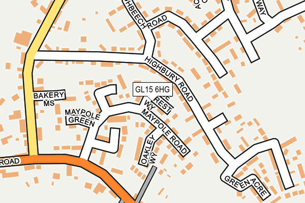GL15 6HG map - OS OpenMap – Local (Ordnance Survey) GL15 6HG map - OS OpenMap – Local (Ordnance Survey)