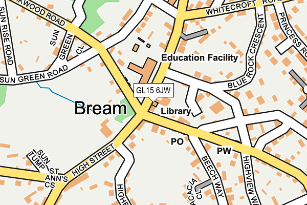 GL15 6JW map - OS OpenMap – Local (Ordnance Survey) GL15 6JW map - OS OpenMap – Local (Ordnance Survey)