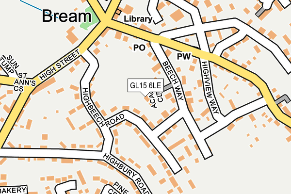 GL15 6LE map - OS OpenMap – Local (Ordnance Survey) GL15 6LE map - OS OpenMap – Local (Ordnance Survey)