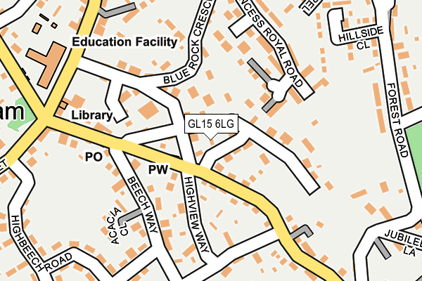 GL15 6LG map - OS OpenMap – Local (Ordnance Survey) GL15 6LG map - OS OpenMap – Local (Ordnance Survey)